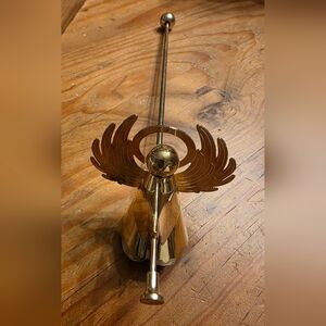 Brass angel candle snuffer